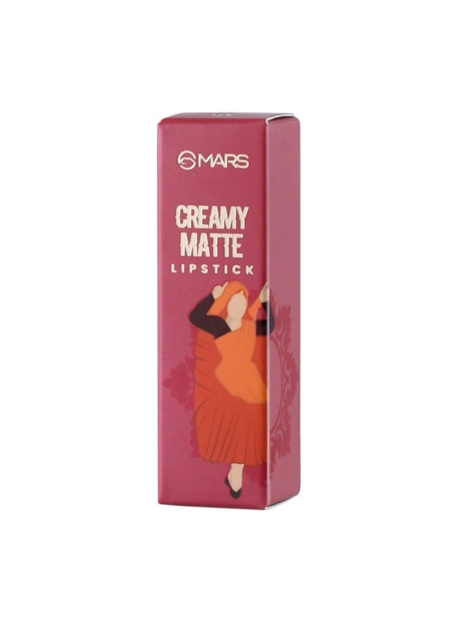 MARS Creamy Matte Long Lasting Lipstick for Women | Creamy Lipstick | Single Swipe Application | Smooth & Light Weight (3.2 gm) (15-Jazzy Jhumar) - Image 3